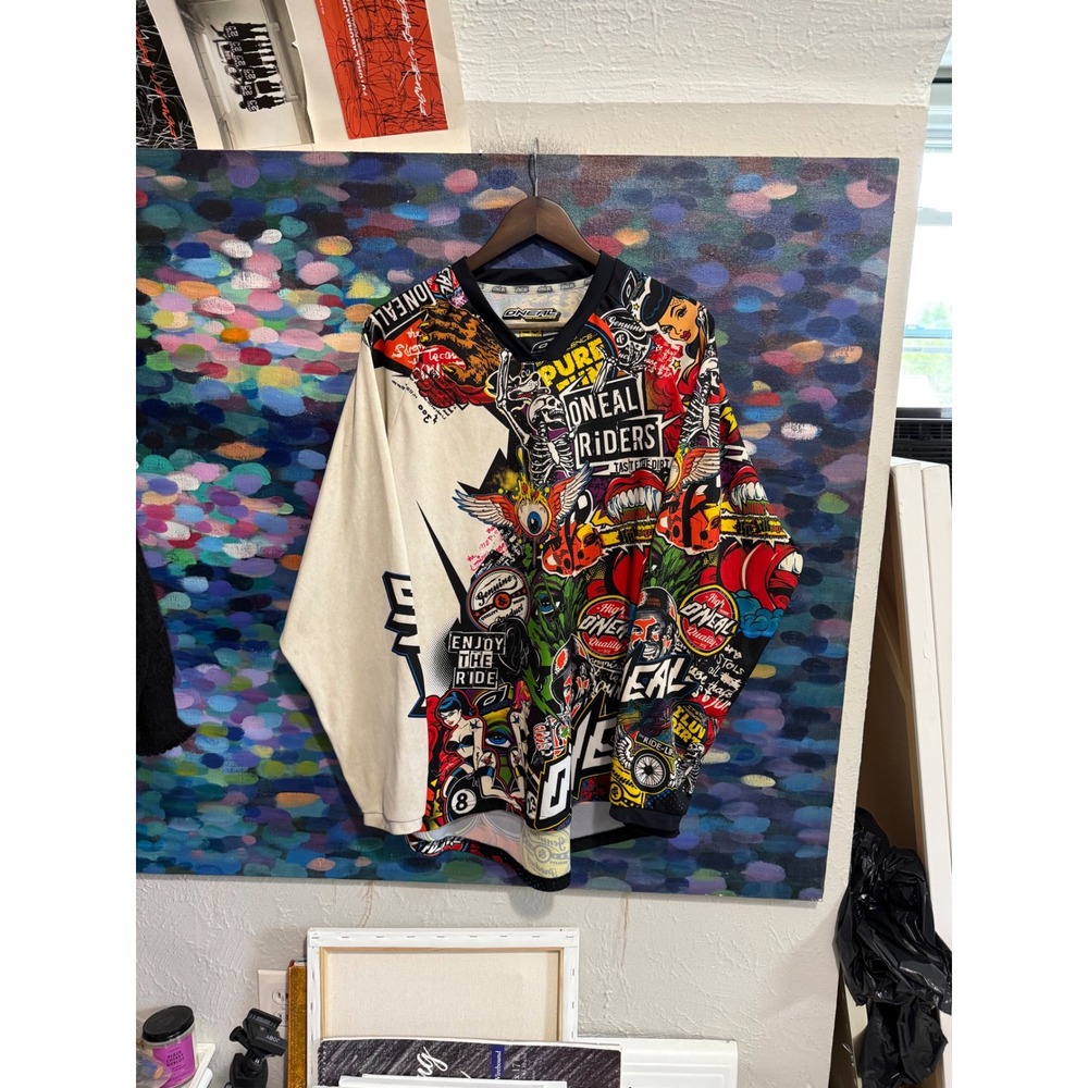 ONeal Motocross Mayhem Jersey Mens Large Long Sleeve Graphic Racing Shirt Multi